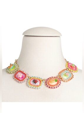 BETSEY JOHNSON BACKYARD STONE CRITTER COLLAR NECKLACE - NWT